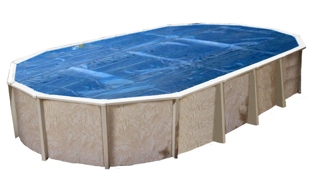 Zomerafdekking ovaal zwembad 7,30x3,60m/180Micr - Blauw