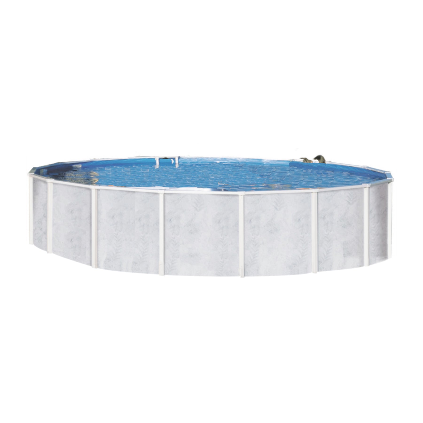 Stalen zwembad rond 4,90m/132cm