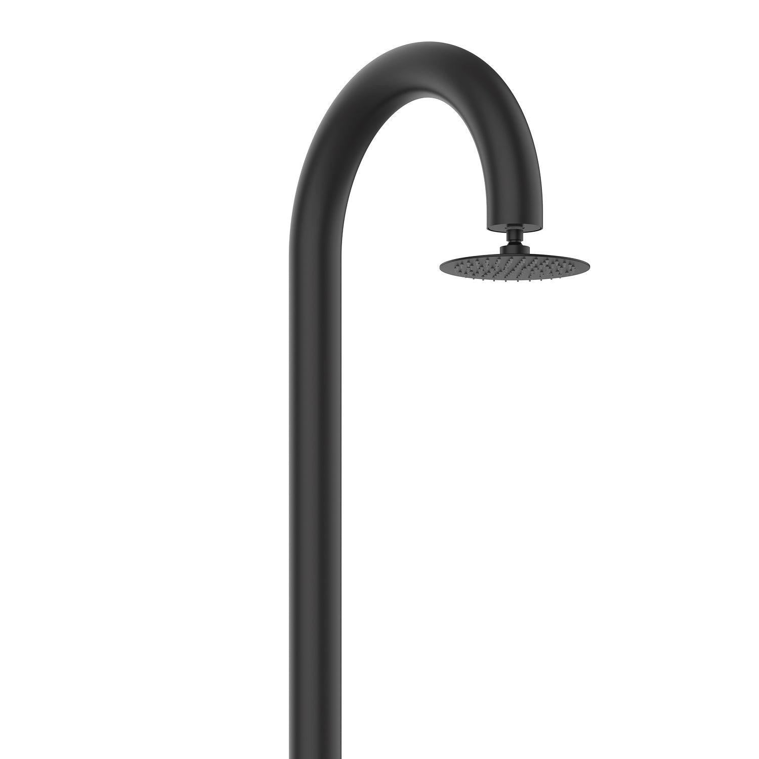 Buitendouche zwart aluminium incl. voetdouche