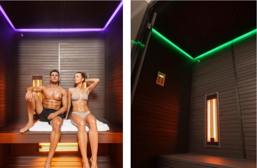 Interhiva Infraroodcabine - 2 personen Ayous hout / Sutton grijs