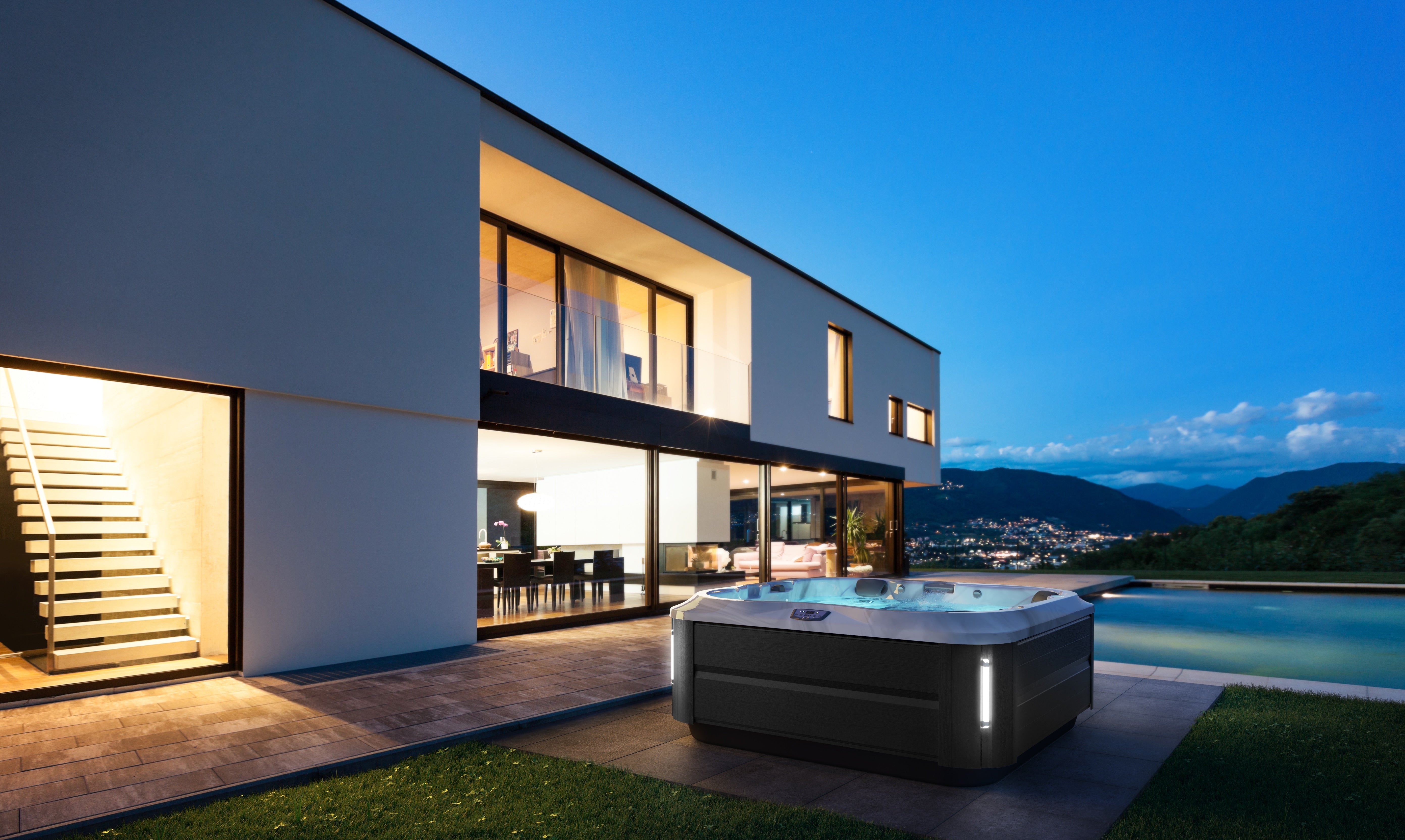 Jacuzzi J-355 IR/Red Light Platinum - Smoked Ebony