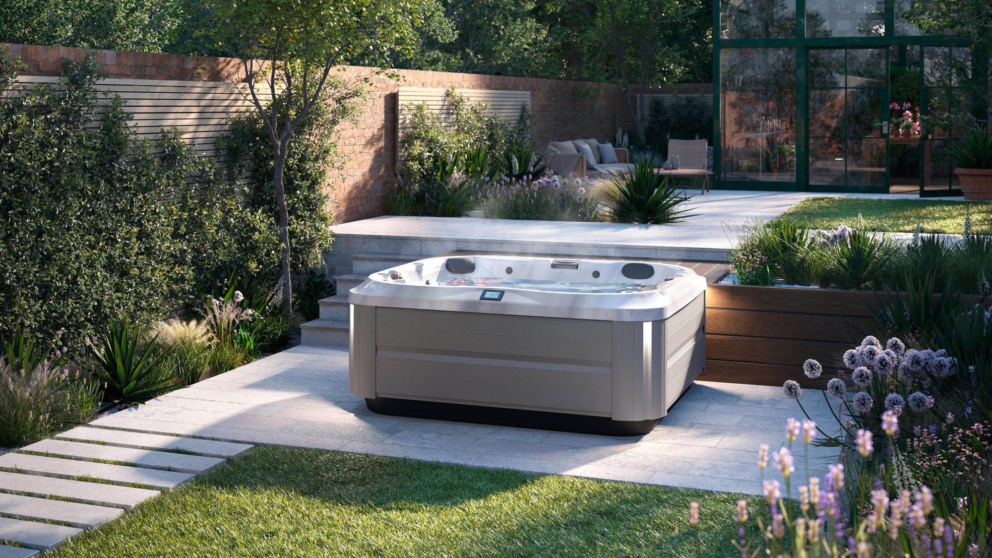 Jacuzzi J-355 SmartTub IR/Red Light Platinum - Brushed Gray