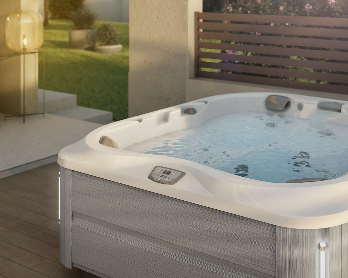 Jacuzzi J-335 SmartTub IR/Red Light Porcelain - Brushed Gray