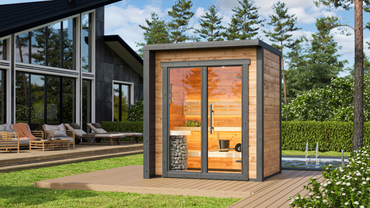 Buitensauna "Modern XXS" 40mm Thermowood