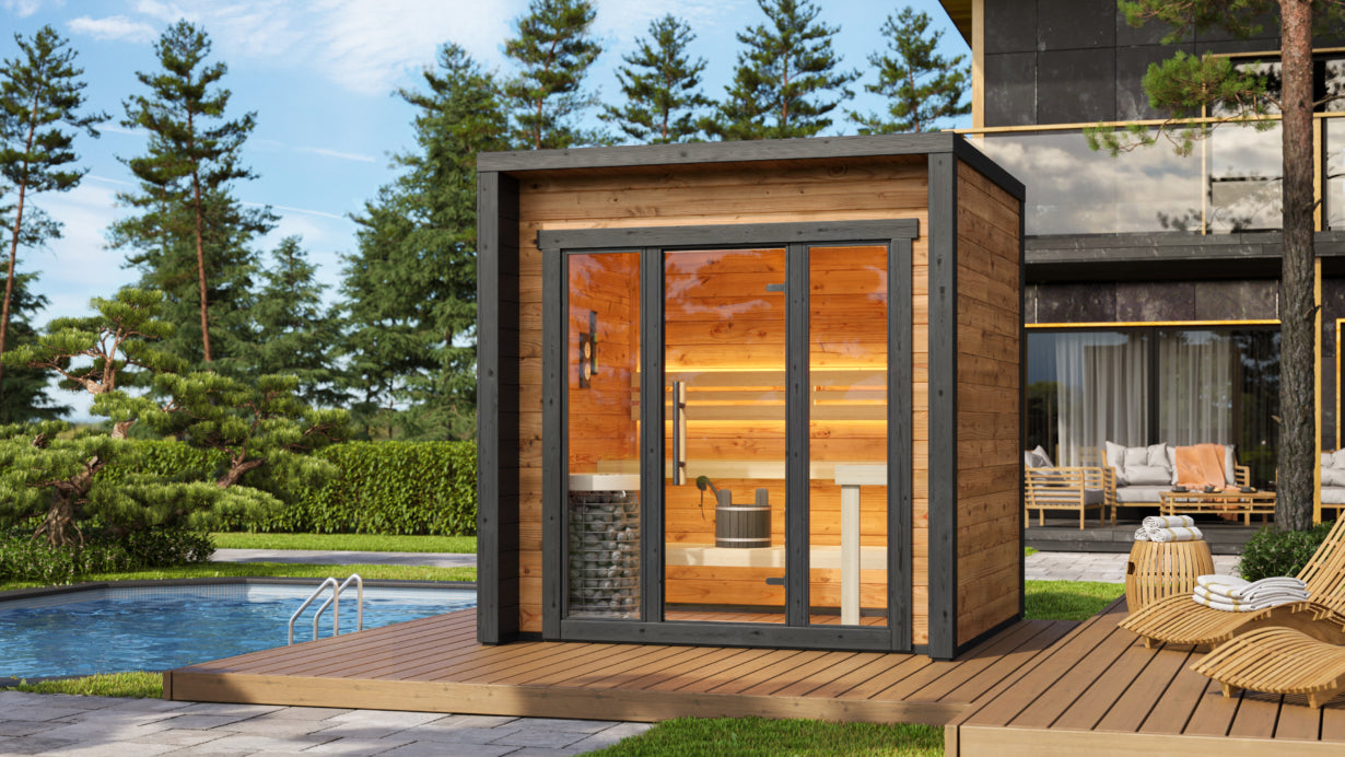 Buitensauna "Modern XS" 40mm -Thermowood