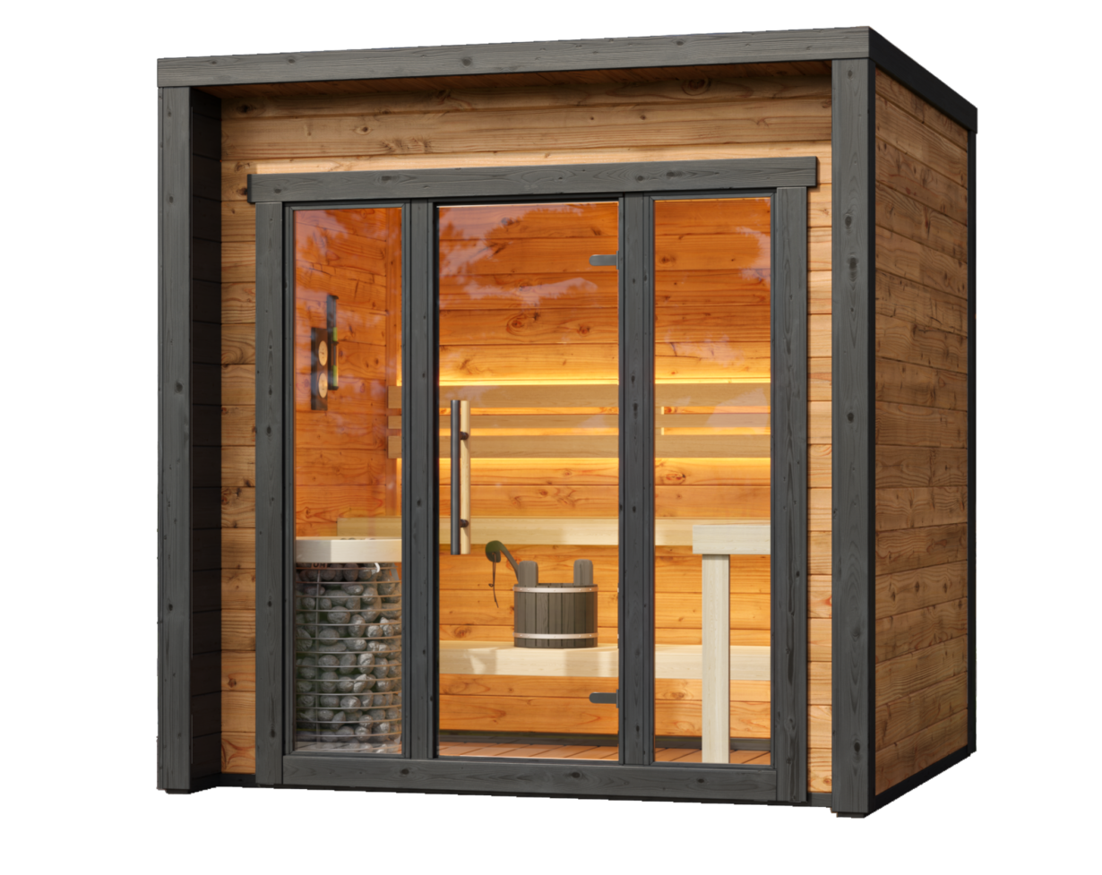 Buitensauna "Modern XS" 40mm -Thermowood