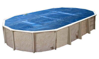 Zomerafdekking ovaal zwembad 9,75x4,90m/180Micr - Blauw