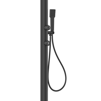 Buitendouche zwart aluminium incl. handdouche