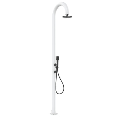 Buitendouche wit aluminium incl. handdouche