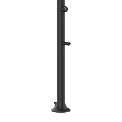 Buitendouche zwart aluminium incl. voetdouche