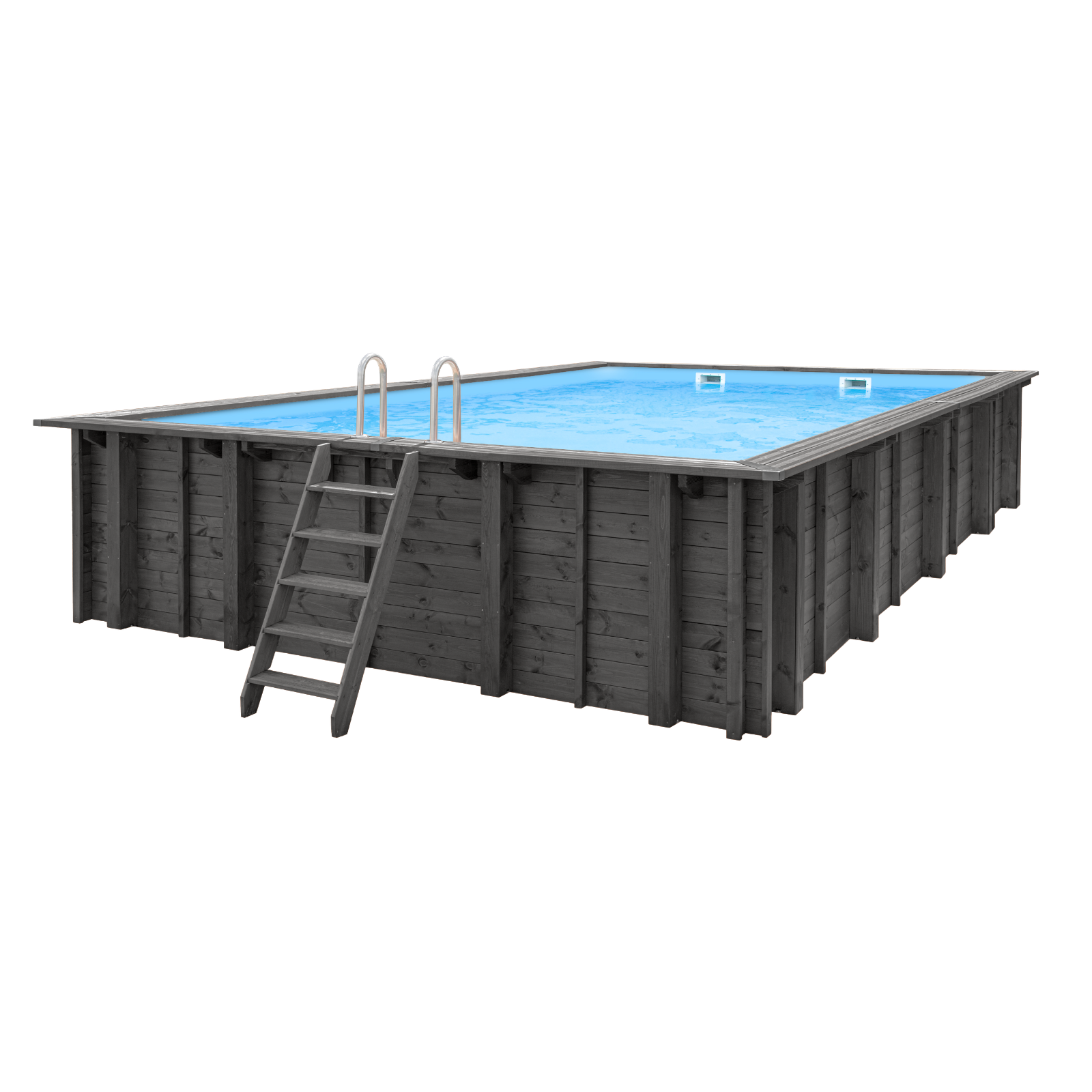 Rechthoekig houten zwembad 8 meter | Interhiva Pearl of South