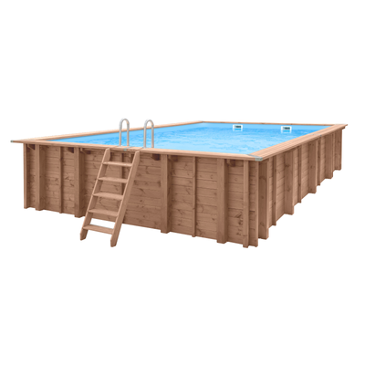 Rechthoekig houten zwembad 8 meter | Interhiva Pearl of South