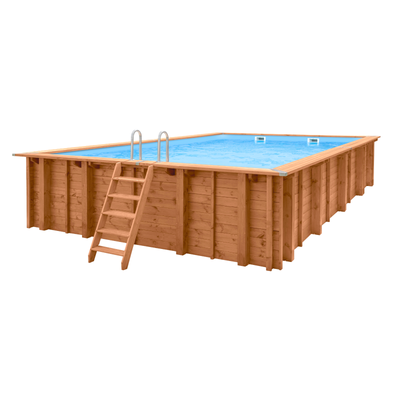 Rechthoekig houten zwembad 8 meter | Interhiva Pearl of South