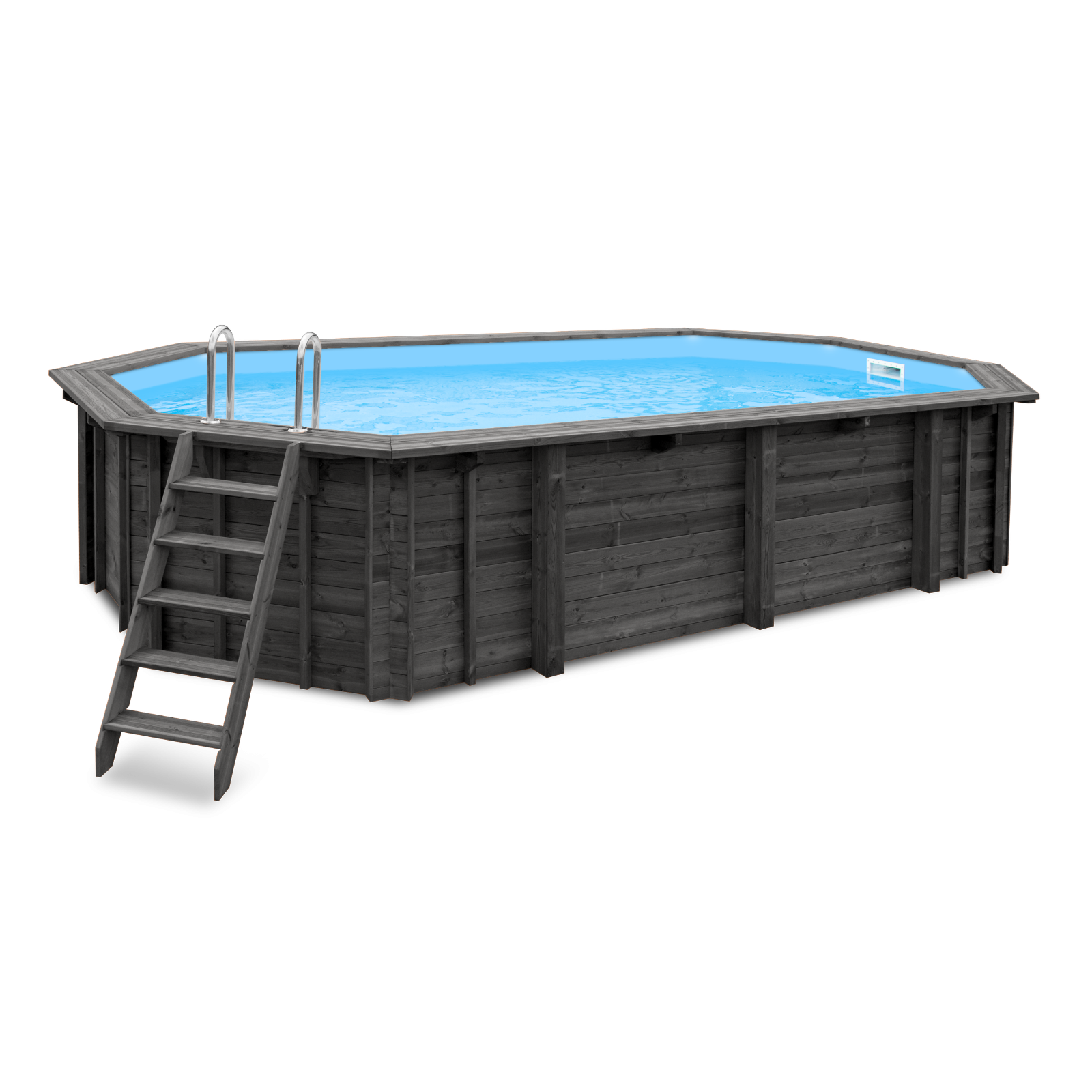 Ovaal houten zwembad 7 meter | Interhiva Ocean Wave