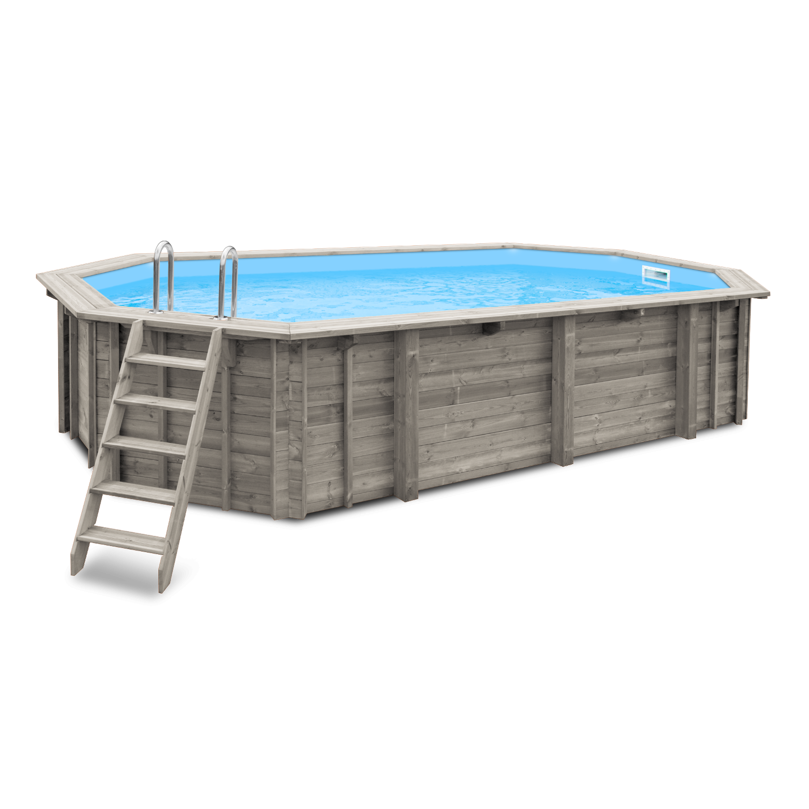 Ovaal houten zwembad 7 meter | Interhiva Ocean Wave