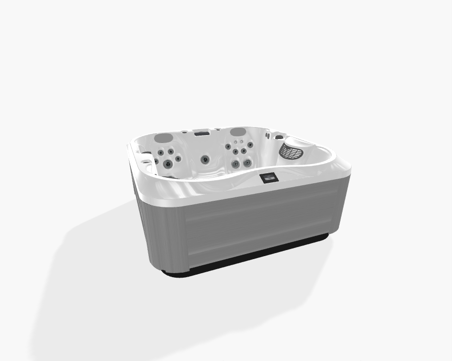 Jacuzzi J-332 IR/Red Light Porcelain - Brushed Gray