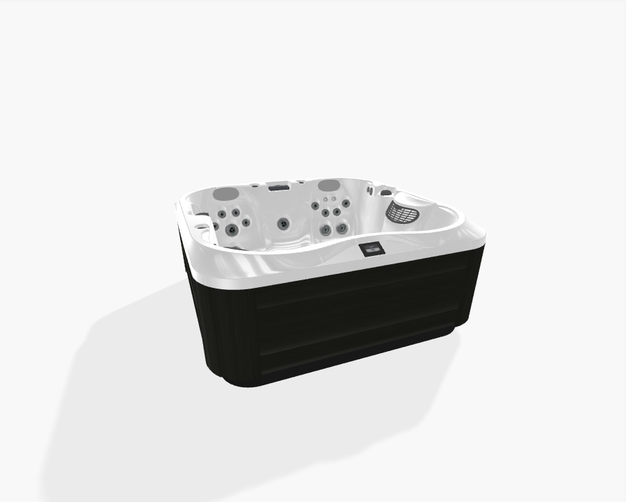 Jacuzzi J-332 IR/Red Light Porcelain - Smoked Ebony