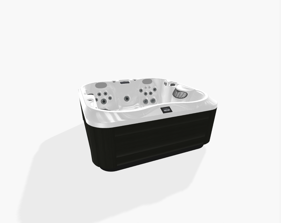 Jacuzzi J-332 SmartTub IR/Red Light Porcelain - Smoked Ebony